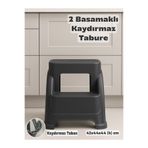 Funny Life 2 Basamaklı Strong Tabure - Dayanıklı Plastik Çok Amaçlı Merdiven Tabure