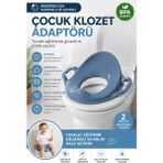 Funny Life 2 Kollu Çocuk Klozet Adaptörü Kaymaz Ergonomik Bebek Tuvalet Eğitimi Oturağı - Mavi
