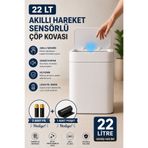 Funny Life 22 LT Akıllı Hareket Sensörlü Çöp Kovası 2 Pil + Çöp Poşeti Hediyeli Otomatik Çöp Kovası