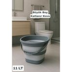 Funny Life Büyük Boy Katlanır Kova - Akordiyon Katlanabilir Su Kovası 11 LT