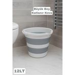 Funny Life Büyük Boy Katlanır Kova - Akordiyon Katlanabilir Su Kovası 12 LT