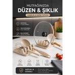 Funny Life Kaşıklık ve Tencere Kapak Tutucu Düzenleyici BPA Free Mutfak Kaşık Standı