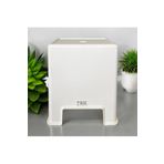 Funny Life Kaydırmaz Banyo Taburesi Çelik Ayna Büyük Strong Çok Amaçlı Beyaz Banyo Taburesi