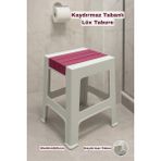 Funny Life Kaydırmaz Tabanlı Lüx Banyo Taburesi - Günlük Kullanım Çok Amaçlı Modern Tabure - Pembe