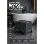Funny Life Kaydırmaz Tabanlı Strong Banyo Taburesi Antrasit Gri - Çok Amaçlı Tabure 200 KG