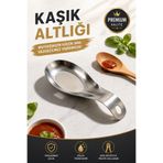 Funny Life Paslanmaz Çelik Kaşık Altlığı – Tezgah Kirletmez, Pratik Mutfak Kaşıklık