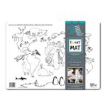 Funny Mat Hayvanlar Alemi Dünya Dilsiz Haritası Küçük 33.5x48 cm Boyanabilir Aktivite Örtüsü