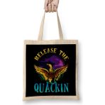 Funny Release The Quackin Cute Majestic Duck Bez Çanta Uzun Saplı - Açık Bej - 40 X 40