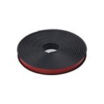 Funnytek 18 mm* 5 m U Şekilli Mobilya Kenar Bantlama, Kendinden yapışkanlı Mobilya Kenar Trim Şeridi TPE Esnek Kenar Koruyucu Bant Masa, Dolap, Raf, MDF, Siyah