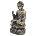 FUNOMOCYA 1 Adet Buda Süsleri Süslemeler Masaüstü Ev Için Meditasyon Alımlı Merkez Parçası Antik Figür Minimalist Küçük Ilk El Yapımı Dini Tarzda Süsleme Reçine Siyah