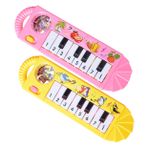 FUNOMOCYA 2 Mini Elektronik Piyano Klavye Oyuncaklar Müzik Aleti 8 Tuşlu Piyano Taşınabilir Piyano Oyuncak Erken Eğitim Müzik Oyuncak Aletler Seslendirmek Plastik Yeni Doğan