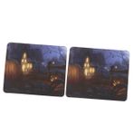FUNOMOCYA 2adet Kaymaz Halloween Balkabağı Desenli Mouse Pad Ofis Ve Oyun Alanları İçin Dayanıklı Masası Aksesuarı