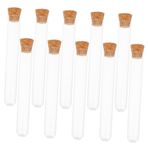 FUNOMOCYA 30 Ahşap Tıpa Test Tüpü Şişesi Küçük Plastik Kap Bilimsel Deney Deney Tüpü Kapaklı Kaplara Gitmek Temiz Test Tüpleri Kapaklı Şeffaf Kap Kapaklı Konteyner Kılıfla