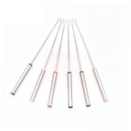 FUNOMOCYA 6lı Paslanmaz Çelik Çatal Seti Fondü Çatalı Peynir Çatalı Meyve Çatalı Tatlı Çatalı Yemek Çatalı - 24 Cm Isıya Dayanıklı Sap