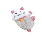 FUNOMOCYA Mini Pano Bebek Kedi Figürleri Araba Dekoru Kol Sallayarak Şanslı Kedi Servet Yılbaşı Hediyeleri Yılbaşı Partisi Iyilikleri Güneş Paneli Bebek Araba Iç Bebek Noel Gösterge Paneli