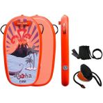 Funwater Bodyboard Aloha Plaj Çocuk Sörf Tahtası-Ultra Hafif Vücut Tahtası 110X51X10 cm - Turuncu