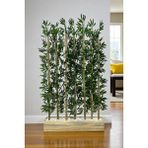 Fupe Shop Yapay Çiçek Kalın Bambu Çubuk Ahşap Saksı Doğal Naturel Renk Seperatör Paravan - 100X180X15 - Naturel - Ahşap