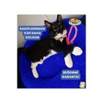 Furavo Pofu Nest Kedi Yatağı (Mavi) - Peluş Wellsoft Kumaş 330 Gr Boncuk Elyaflı Yumuşak Kedi/Köpek Yatağı