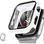 Furenfa Apple Watch 2 3 4 5 6 Se (38 Mm) Uyumlu Nike Kılıf Kasa ve Ekran Koruyucu 360 Tam Koruma - Beyaz