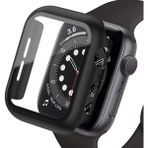 Furenfa Apple Watch 2 3 4 5 6 Se (42 Mm) Uyumlu Nike Kılıf Kasa ve Ekran Koruyucu 360 Tam Koruma - Siyah