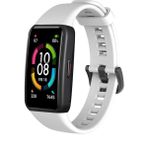 Furenfa Huawei Band 6 ve Honor Band 6 Uyumlu Soft Silikon Kordon Kayış - Beyaz