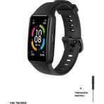 Furenfa Huawei Band 6 ve Honor Band 6 Uyumlu Soft Silikon Kordonu - Siyah