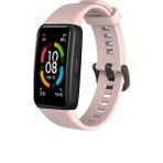Furenfa Huawei Band 6 ve Honor Band 6 Uyumlu Soft (Yüksek Kalite) Silikon Kordon Kayış - Pudra