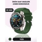 Furenfa Huawei Gt / Gt2 / Gt2 Pro / Gt3 / Gt 3 Pro -Honor Magic Watch 2 46MM -Samsung Gear Watch 46MM Silikon Kordon - Asker Yeşili