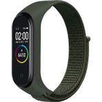 Furenfa Xiaomi Mi Band 5/6/7 Uyumlu Spor Dokuma Akıllı Bileklik Kordon Kayış - Haki