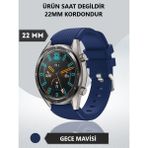 Furenfa Xiaomi Mi Watch 1 Uyumlu Silikon Yüksek Kalite Akıllı Saat Kordon Kayışı - Lacivert