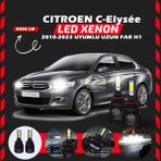 Furens Citroen C-Elysee 2010-2023 Uzun Far Uyumlu Şimşek Etkili LED Xenon Light Series H1 - Beyaz
