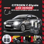 Furens Citroen C-Elysee 2010-2023 Uzun Far Uyumlu Şimşek Etkili LED Xenon Premium Series H1 - Beyaz