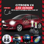 Furens Citroen C4 2012-2017 Kısa Far Uyumlu Şimşek Etkili LED Xenon Pro Series H7