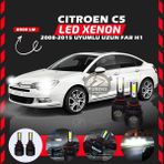 Furens Citroen C5 2008-2015 Uzun Far Uyumlu Şimşek Etkili LED Xenon Light Series H1 - Beyaz