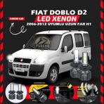 Furens Fiat Doblo D2 2006-2012 Uzun Far Uyumlu Şimşek Etkili LED Xenon Premium Series H1 - Beyaz
