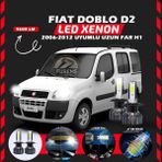 Furens Fiat Doblo D2 2006-2012 Uzun Far Uyumlu Şimşek Etkili LED Xenon Pro Series H1 - Beyaz