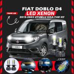 Furens Fiat Doblo D4 2015-2023 Kısa Far Uyumlu Şimşek Etkili LED Xenon Pro Series H7 - Beyaz