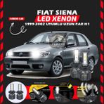 Furens Fiat Siena 1999-2002 Uzun Far Uyumlu Şimşek Etkili Led Xenon Premium Series H1 - Beyaz