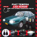 Furens Fiat Tempra Uzun - Kısa Far Uyumlu Şimşek Etkili Led Xenon Light Series H4 - 1 - Beyaz