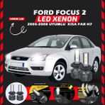 Furens Ford Focus 2 2005-2008 Kısa Far Uyumlu Şimşek Etkili Led Xenon Premium Series H7 - 1 - Beyaz