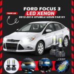 Furens Ford Focus 3 2012-2014 Uzun Far Uyumlu Şimşek Etkili Led Xenon Pro Series H1 - Beyaz