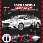 Furens Ford Focus 4 2018-2024 Uzun Far Uyumlu Şimşek Etkili Led Xenon Light Series H1 - Beyaz