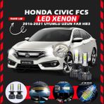 Furens Honda Civic Fc5 2016-2021 Uzun Far Uyumlu Şimşek Etkili LED Xenon Pro Series Hb3 - Beyaz