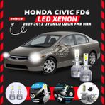 Furens Honda Civic Fd6 2007-2012 Uzun Far Uyumlu Şimşek Etkili LED Xenon Performance Series Hb4 - Beyaz