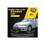 Furens Honda Civic Vtec 2 Uyumlu Brabus Ön Lip 3 Parça Kanatlı Lip