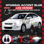 Furens Hyundai Accent Blue 2011-2021 Uzun-Kısa Far Uyumlu Şimşek Etkili LED Xenon Light Series H4 - Beyaz