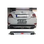 Furens Hyundai Accent Blue Difüzör Arka Tampon Eki 4 Egzoz Çıkışlı Gri Tip