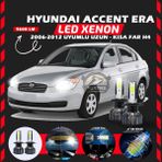 Furens Hyundai Accent Era 2006-2012 Uzun-Kısa Far Uyumlu Şimşek Etkili LED Xenon Pro Series H4 - Beyaz