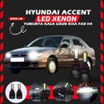 Furens Hyundai Accent Yumurta Kasa Uyumlu Şimşek Etkili LED Xenon Light Series H4 - 1 - Beyaz
