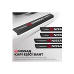 Furens Nissan Logolu Karbon Kapı Eşiği Koruyucu Bant Folyo 4'lü Set